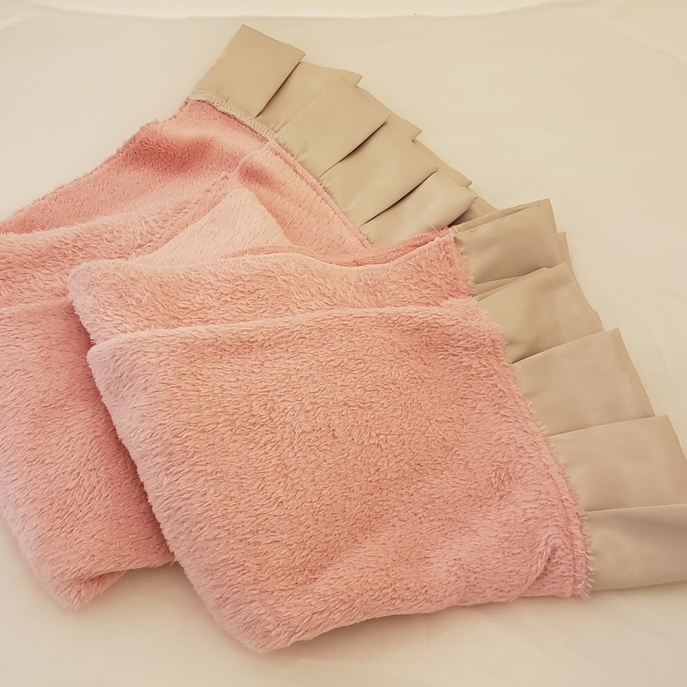 New Stock, Made in Canada, $10 Baby blankets satin ruffle